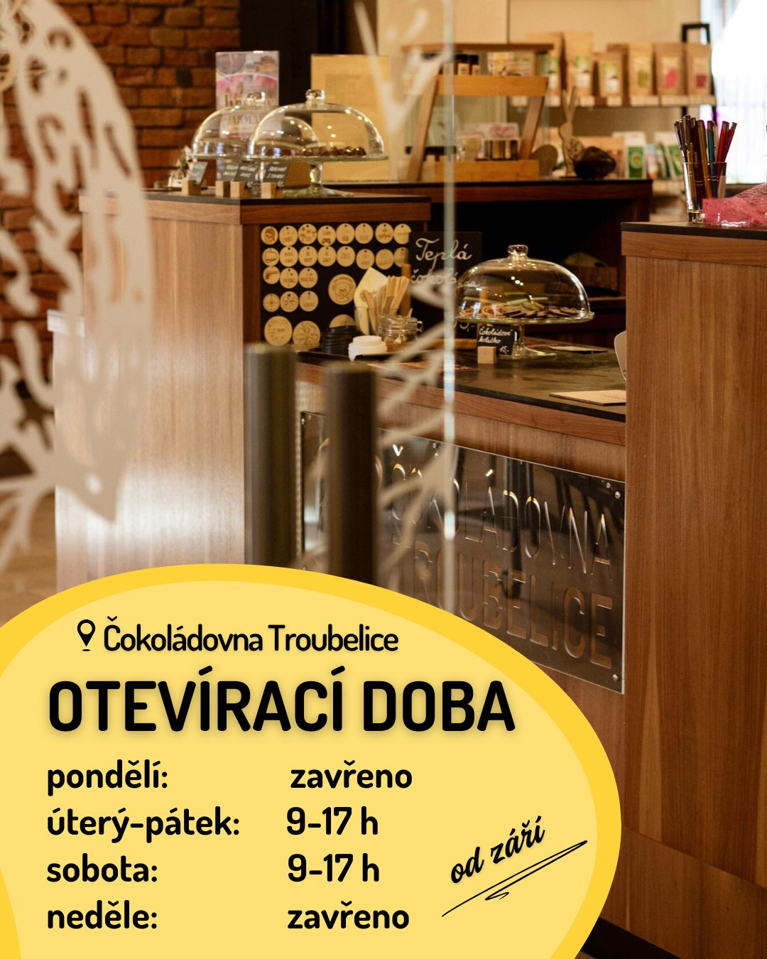 otevírací doba od září 2025